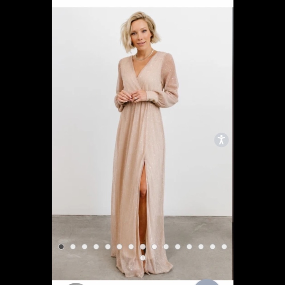 Baltic Born “Abigail Sparkle Gown” in champagne